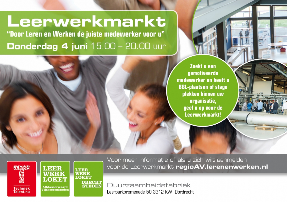 Uitnodiging bedrijven Leerwerkmarkt
