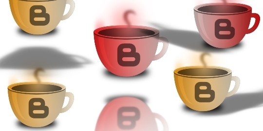 Kopje koffie met blog teken