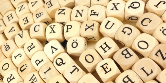 Blokken met letters